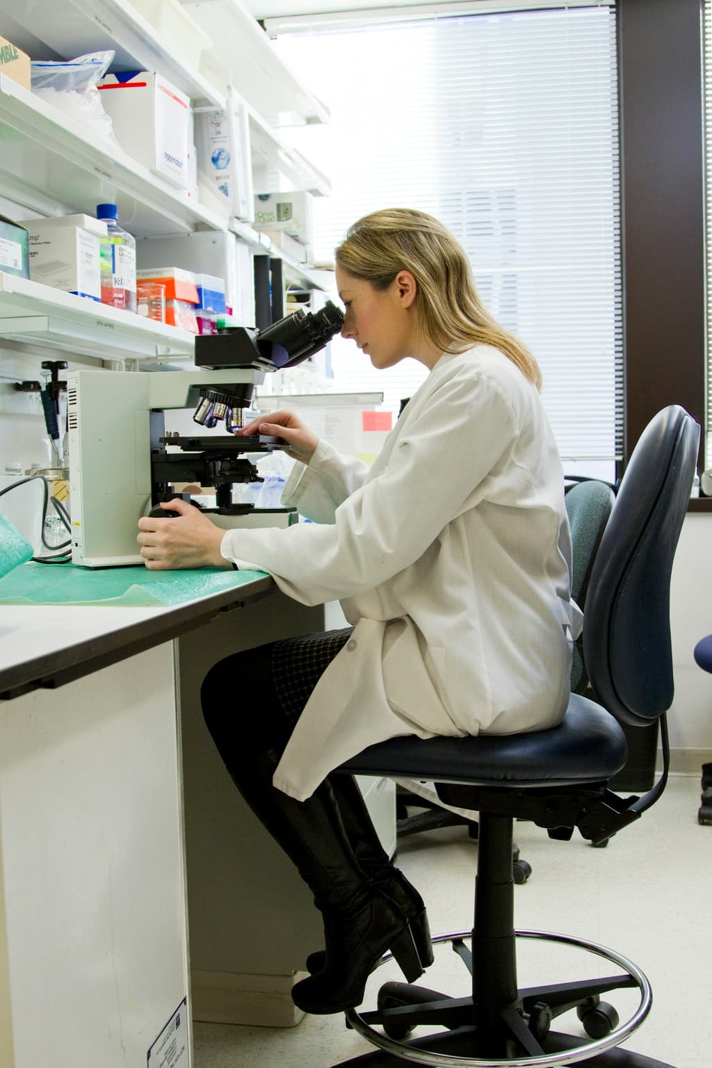 DNA sequencing and molecular biology research in a genomics laboratory