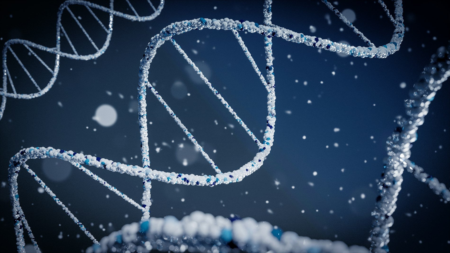 DNA double helix representing genomic sequencing