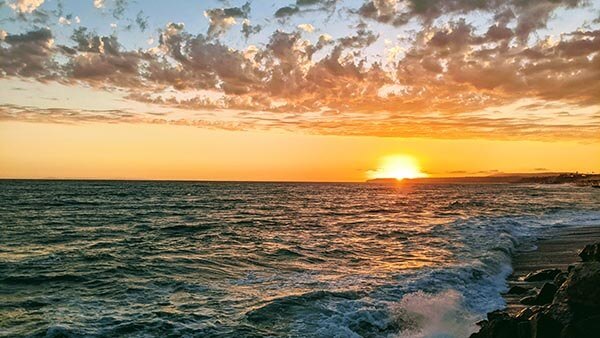 Sunrise over the ocean