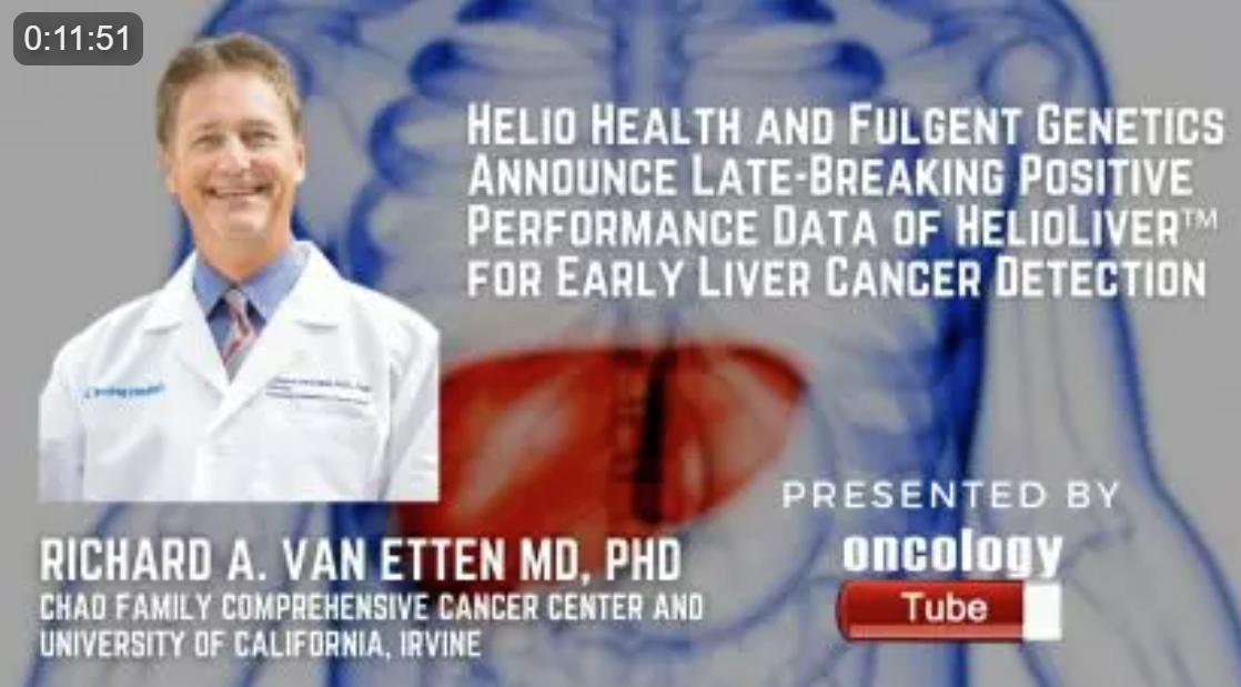 Dr. Richard Van Etten, OncologyTube interview on HelioLiver