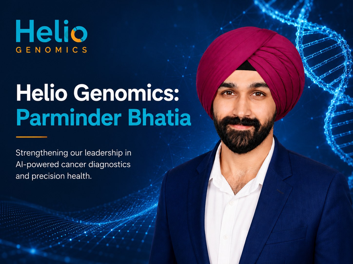 Parminder Bhatia appointed to the Helio Genomics Board of Directors