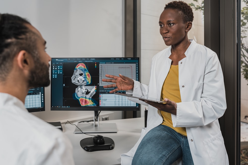 Doctor in consultation with a patient about liver health